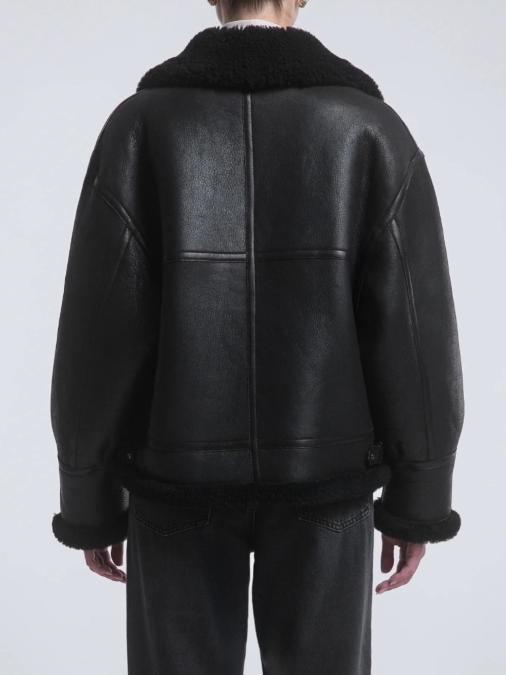 Portia Modern Shearling Aviator - Picture 3 of 5